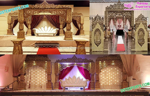 Mariage Royal Fibre Mandap Allemagne Belle Cérémonie de Mariage Mandap France Superbe Vente en Gros Mariage Fibre-Sculpté Mandap USA - Product Image 6