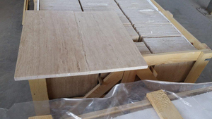 Losas de Travertino Beige Claro de Primera Calidad 2023, Azulejos de Porcelana con Corte de Veta Natural, Clásicos, Ligeros y Transparentes - Product Image 6