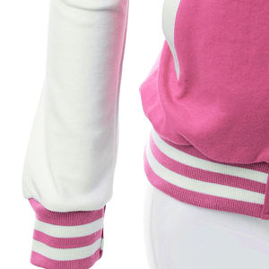 Mesdames Taille XL Veste d'hiver de style universitaire en cuir de laine véritable personnalisée, décontractée, motif solide, bouton, approvisionnement en gros pour les femmes - Product Image 5