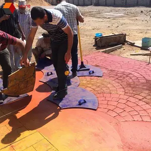 Cement imprint Rubber Stamped Concrete Paving Pattern Imprint Moulds for garden