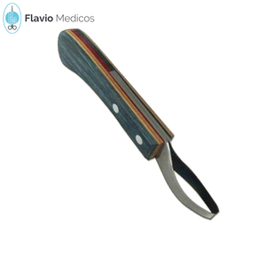 Couteau à capuche en acier inoxydable avec manche en bois, outil pour une meilleure prise, soins et santé des animaux - Product Image 4