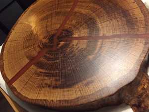 Muebles antiguos Última colección Bloque de borde vivo de madera maciza con mesa de centro de resina epoxi, mesa auxiliar, mesa auxiliar, mesa de té - Product Image 4