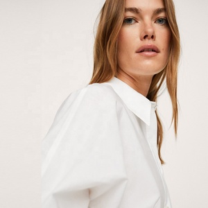 Camicie in cotone bianco leggero a maniche lunghe da <span class=keywords><strong>donna</strong></span> MANNI da <span class=keywords><strong>donna</strong></span> camicie Casual - Product Image 4