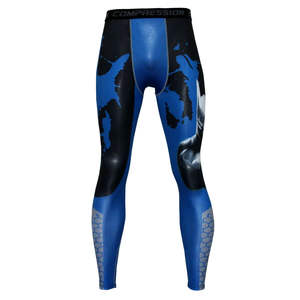 Mallas de compresión de secado rápido para hombre, pantalones deportivos para correr y correr, 2019, novedad de 3/4 - Product Image 1