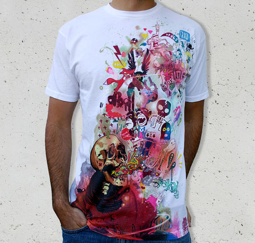 送料無料 スプラッシュペイントTシャツ メンズ Tシャツ litm-133