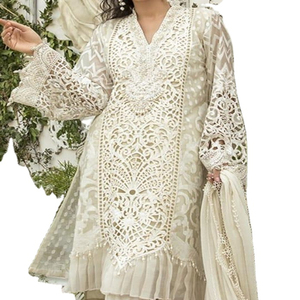 Custom Designs 2021 2022 Hand Made Work, Embroidered Organza Heavy Dresses - Product Image 1