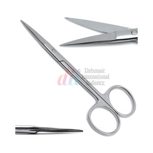 Ciseaux à iris droits courbés à usage unique de 4,5 pouces, en acier inoxydable jetable, ensemble d'instruments chirurgicaux de précision stériles - Product Image 6