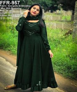 Nouveau Dernier Look Rich Party Wear Georgette Imprimé Crêpe Indien Filles Porter Prêt à Porter Pas Cher Bas Prix En Gros Surat Vêtement - Product Image 5