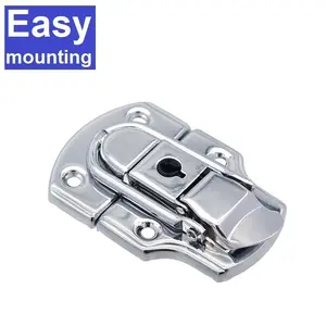 screw mounting HC256 polished zinc self-lock lock hardware for customized variety controller DJ keyboard carry case locks