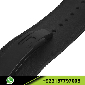 Powerlifting-Cinturón de levantamiento de pesas para culturismo, hebilla de palanca de soporte trasero para gimnasio, de cuero genuino, color negro - Product Image 4