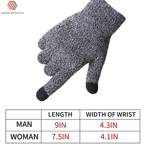 ถุงมือกีฬาผ้าฝ้ายลายตารางสำหรับฤดูหนาว เหมาะสำหรับปั่นจักรยาน เดินป่า กิจกรรมกลางแจ้ง อุ่นสบาย รองรับหน้าจอสัมผัส ราคาส่งถูกที่สุดจาก MESS SPORTS - Product Image 2