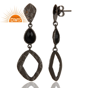 Pendientes Colgantes de Plata de Ley 925 con Ónix Negro Natural, Tendencia 2026, para Mujer, Fabricante de Joyería - Product Image 3