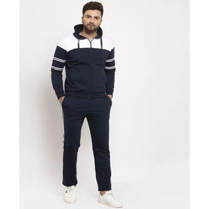 ชุดวอร์มวิ่งแบบมีซิปสำหรับผู้ชายชุดวอร์มผ้าฝ้ายถักเทคโนโลยีพิเศษโลโก้ตามสั่ง - Product Image 3