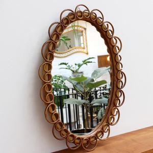 Espejo de ratán de alta calidad para decoración de café, espejos de arco de estilo rústico hechos a mano en Vietnam - Product Image 5