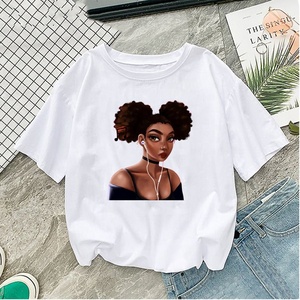 Camisetas de Algodón Estampadas Ecológicas de Talla Grande para Mujer, Moda Hip Hop de Verano - Product Image 4