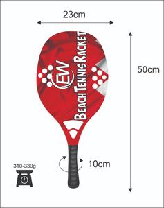 Raquettes de beach tennis sur mesure pour padel/spaddle, poignée en fibre de carbone, face de 22 mm, poids 320-340 g, logos et couleurs personnalisés - Product Image 2