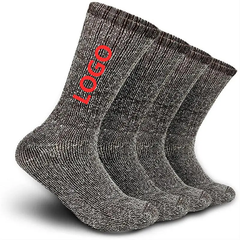 Popular Sport Athletic Men Socks Women Socks Wholesale Breathable Outdoor Hiking Wool Heavi Thick 100% Merino Wool Sock