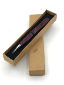 แหนบต่อขนตาแบบตรงเคลือบด้วยผงไวน์อุปกรณ์เสริมความงามติดโลโก้แบบกำหนดเองสไตล์ใหม่ - Product Image 3