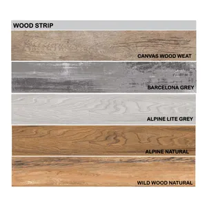 Floor and Wall Strip Porcelain Glazed Wooden Planks Tiles Interior Exterior Tiles 20x120cm Tiles Colors Modern Matte