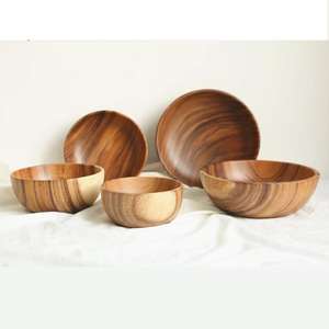 Vajilla de madera Natural 100%, cuenco decorativo para servir frutas, vajilla minimalista, ensalada, aperitivos, cuenco para servir frutas para el hogar - Product Image 3