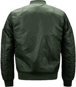 Custom Men's Winter Varsity Style Bomber <b>Jacket</b> Stand Collar Quick Dry Breathable Nylon Shell Wool/Polyester High Quality - Product Image 2