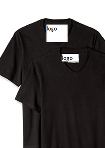 Camiseta de manga corta con cuello en V para hombre, camiseta de ajuste Regular, sólido: 100% algodón, 60% algodón, 40% poliéster, 2 paquetes - Product Image 4