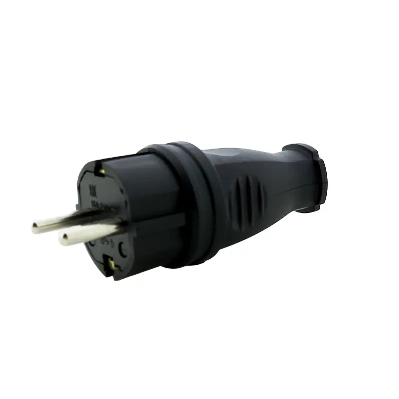 Rubber Plug Straight 16A With Grounding IP44 220V Electrical Equipment Plugs and Sockets High Quality