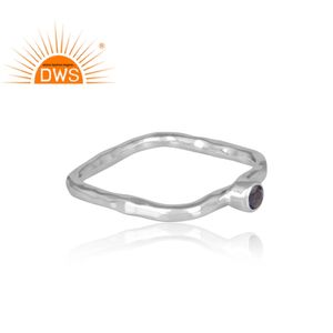 Bague en pierre précieuse à base de pierres précieuses, en argent Sterling fin, rectangulaire, vente en gros, bijoux de créateur - Product Image 3