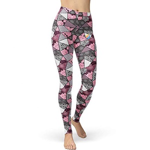 Pakistan Made Spandex/Polyester Printed Custom Breathable Eco-Friendly <b>Women</b> Yoga Pants / Training <b>Legging</b> - Product Image 1