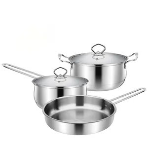 Xu Hướng Cắm Trại Lớn Nồi Nấu Bếp Ware Thép Không Gỉ Cookware Set