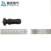Connecteur mâle étanche automobile OEM M19W-M08, indice de protection IP67, haute puissance, boîtier en laiton plaqué or