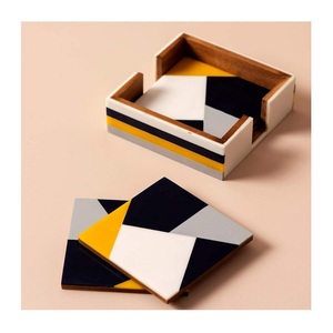 Juego de posavasos de madera de diferentes colores con posavasos de la más alta calidad al precio más barato - Product Image 3