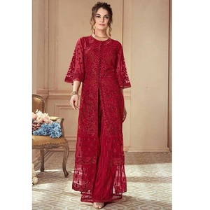 Amazing Hot Selling 3-Piece Kameez Shalwar Party Dress New Color Elegant Lawn for Indian Ladies Winter Ware Sequined Lace <b>Direct</b> - Product Image 4