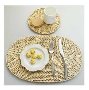 Napperon de table en rotin, imperméable, table ronde tressée, données en or 99 - Product Image 5