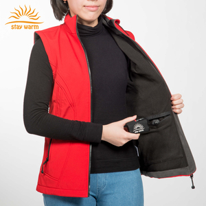 Chaleco Softshell OEM para Mujer, Resistente al Viento y al Agua, Ligero, con Calefacción por Batería de 5V y Zonas de Calentamiento de Fibra de Carbono - Product Image 3