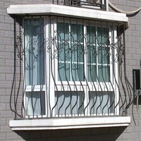 Rejillas de seguridad decorativas para ventanas, barandillas de hierro personalizadas para diseño de casa
