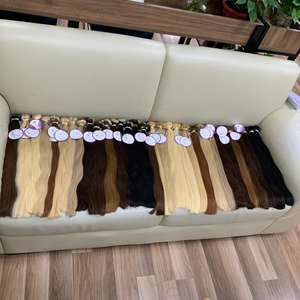 Extension de cheveux péruviens naturels à bout plat, mèches de cheveux humains en kératine d'italie pre-collés, 1g/mèches, vente en gros, bon marché, - Product Image 2