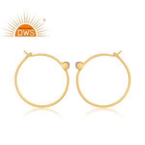 Pendiente de aro de piedra preciosa de cuarzo de cristal Natural de plata esterlina para fabricante de joyería de mujer - Product Image 2