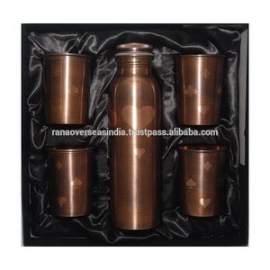 ขายส่งขวดน้ําทองแดงบริสุทธิ์พร้อมแก้วสี่แก้วสําหรับงานแต่งงานและของขวัญคืนคริสต์มาสไดวัลลี่ - Product Image 3