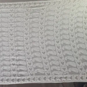 Saree biscos georgtte pesado frontera Sari tela bordado con que patti trabajo - Product Image 1