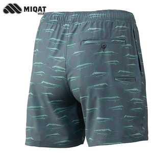 Short de bain à taille élastique et à séchage rapide de 5.5 pouces pour hommes, short de pêche en plein air personnalisé en gros - Product Image 3