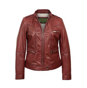 OEM-chaquetas de cuero de oveja para mujer, de alta calidad, talla personalizada, color blanco, Original - Product Image 1