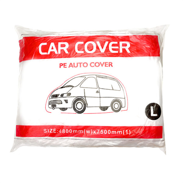 100% водонепроницаемый одноразовый полиэтиленовый автомобильный чехол для защиты от дождя, снега и пыли
