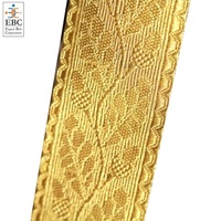 Tissu de dentelle liturgique pour robe d'église, écologique, avec tresses dorées, galon, ruban, paillettes, tresses métalliques françaises en Mylar, économique
