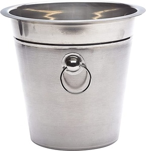 Champagne <b>Cooler</b> Matte Shiny Silver Stainless Steel for occasions and Home Customizable - Product Image 2