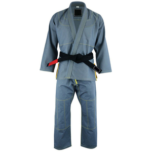 ทําเองหนักสีดํา Jiu Jitsu BJJ Gi ชุดน้ําหนักเบา Unisex ต่อสู้สวมใส่ผู้ใหญ่กีฬาสําหรับศิลปะการต่อสู้ - Product Image 6
