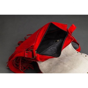 LW, elegante bolso cruzado de una sola correa para mujer, bandolera de cuero genuino con flecos para niñas, estilo bohemio para invierno y primavera - Product Image 5