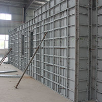 Système de support vertical pour structures portantes, coffrage en béton, panneaux de coffrage en aluminium avec goupilles et cales