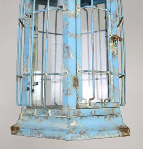 New Handmade Decorative Blue Painted Shaped <b>Lantern</b> With Original <b>Glass</b> for Indoor and Outdoor Home Decoration in Best Quality - Product Image 3