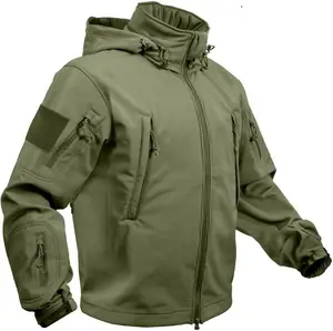 Wholesale latest design custom logo black waterproof men's windbreaker polar fleece winter softshell jackets